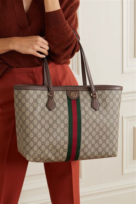 gucci motif block print bag|Gucci tote bag.